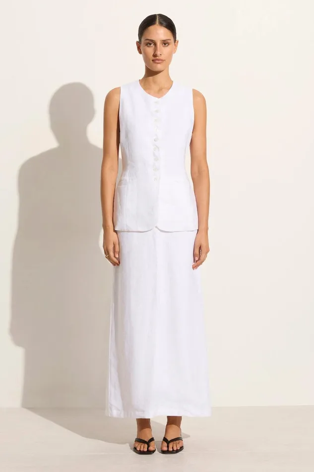 Women Nelli Skirt White Faithfull The Brand Skirts and Shorts