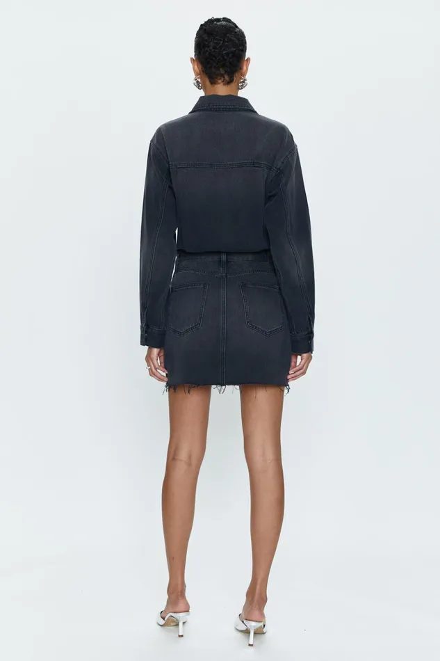 Women Nina Long Sleeve Mini Dress 8211 Station Pistola Denim Dresses