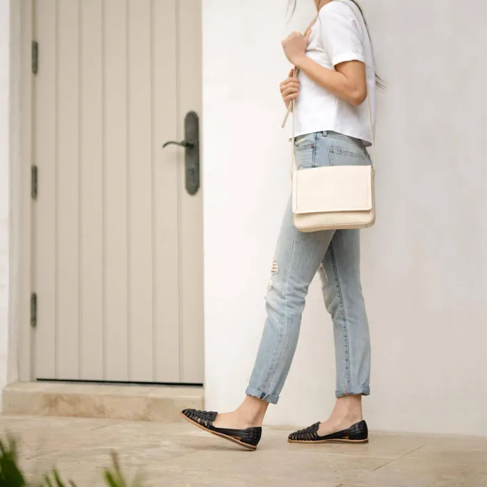 Women Nisolo Bags and Wallets Clara Crossbody Woven Bone