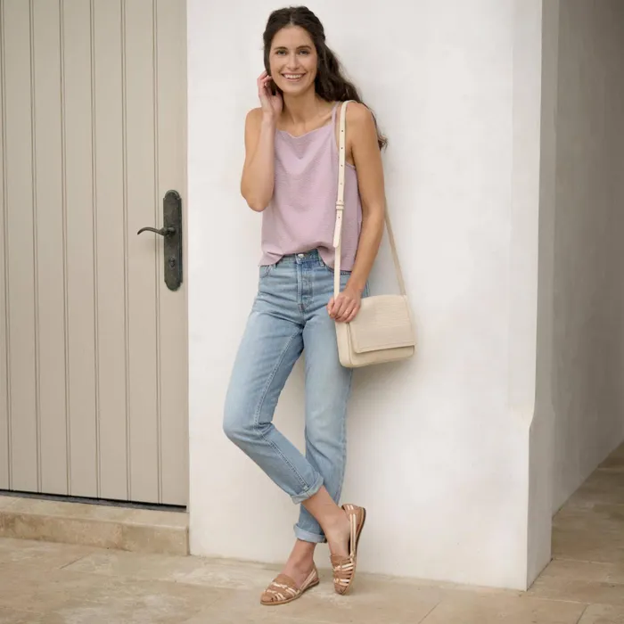Women Nisolo Bags and Wallets Clara Crossbody Woven Bone