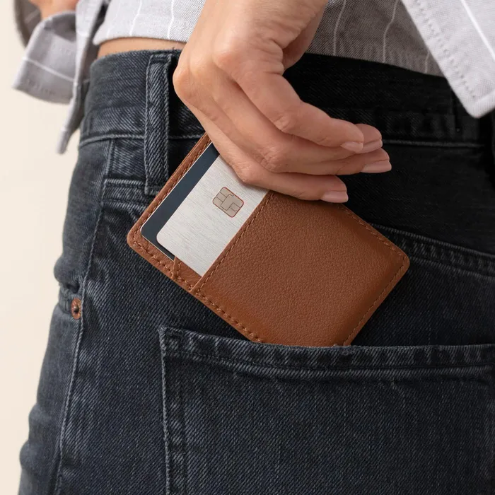 Women Nisolo Bags and Wallets Nico Card Case Wallet Caramel