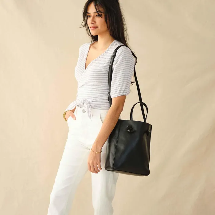 Women Nisolo Bags and Wallets Simone Convertible Shopper Black