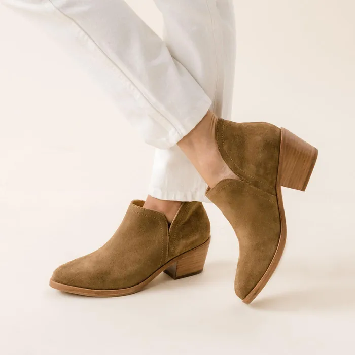 Women Nisolo Boots Mia Everyday Ankle Bootie Taupe Suede