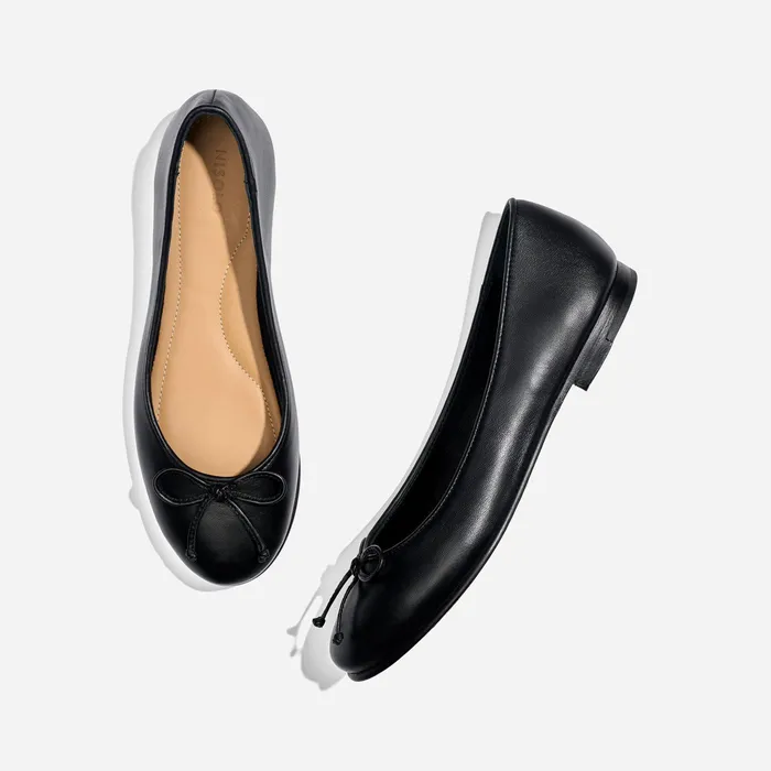 Women Nisolo Flats and Slip Ons Bea GoTo Ballet Black