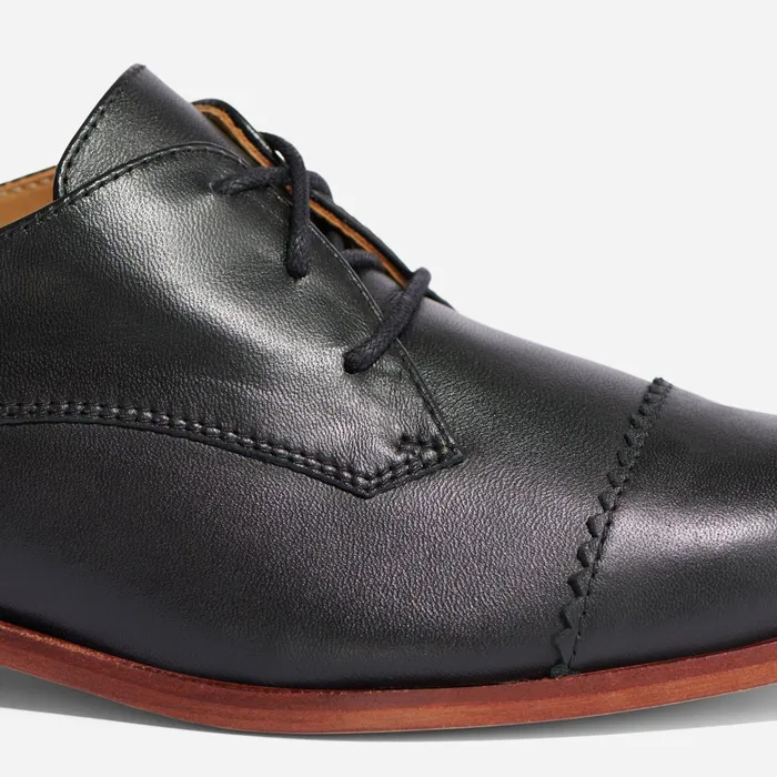 Women Nisolo Flats and Slip Ons Emilia Cap Toe Oxford Black