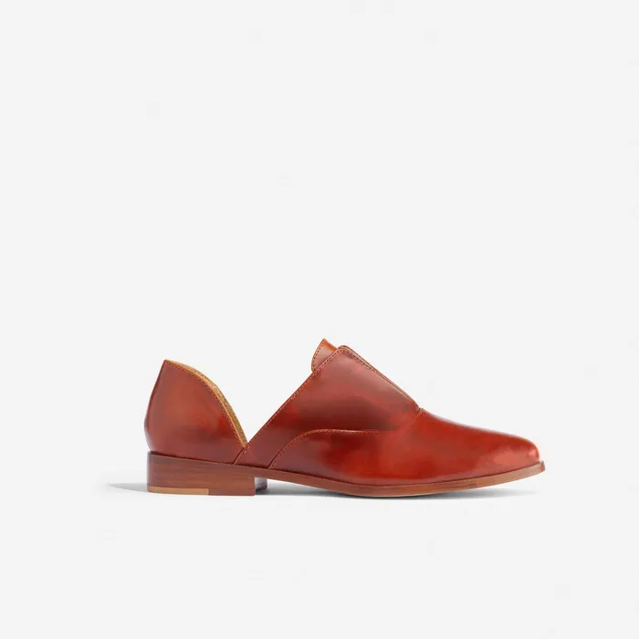 Women Nisolo Flats and Slip Ons Emma D039Orsay Oxford 20 Brandy