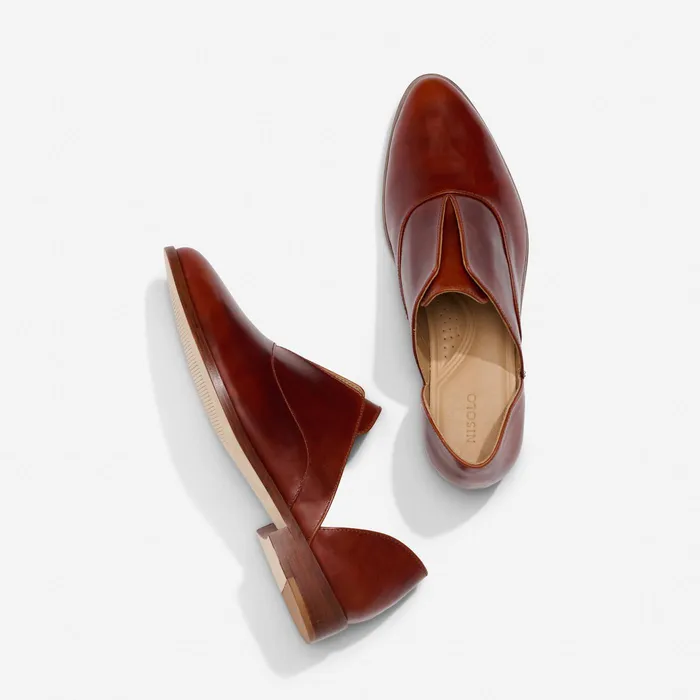 Women Nisolo Flats and Slip Ons Emma D039Orsay Oxford 20 Brandy