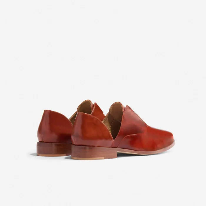 Women Nisolo Flats and Slip Ons Emma D039Orsay Oxford 20 Brandy