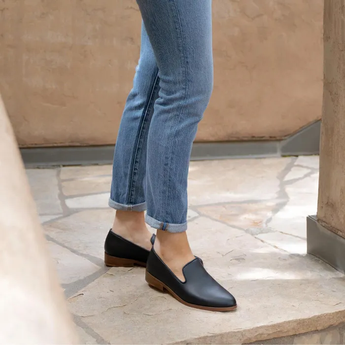 Women Nisolo Flats and Slip Ons Everyday Slip On Loafer Black
