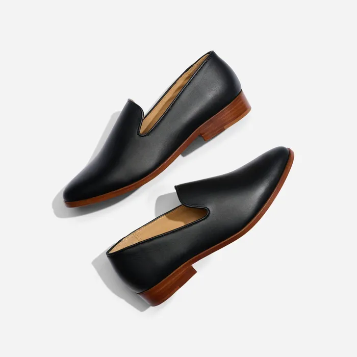 Women Nisolo Flats and Slip Ons Everyday Slip On Loafer Black