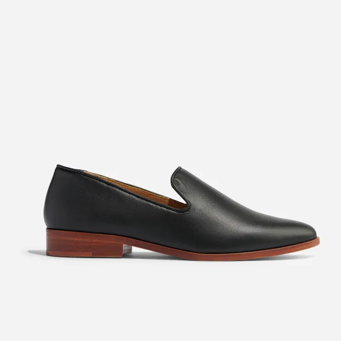 Women Nisolo Flats and Slip Ons Everyday Slip On Loafer Black