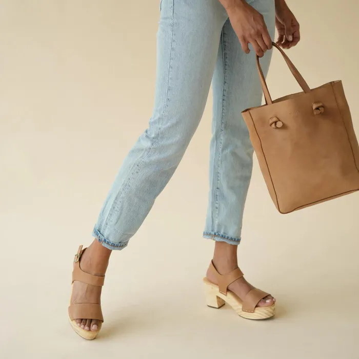 Women Nisolo Heels AllDay Open Toe Clog Almond