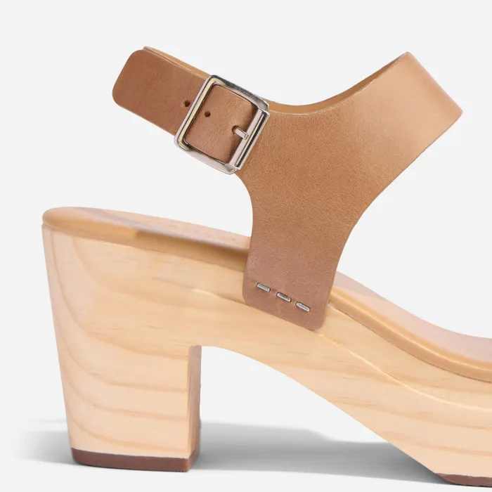 Women Nisolo Heels AllDay Open Toe Clog Almond