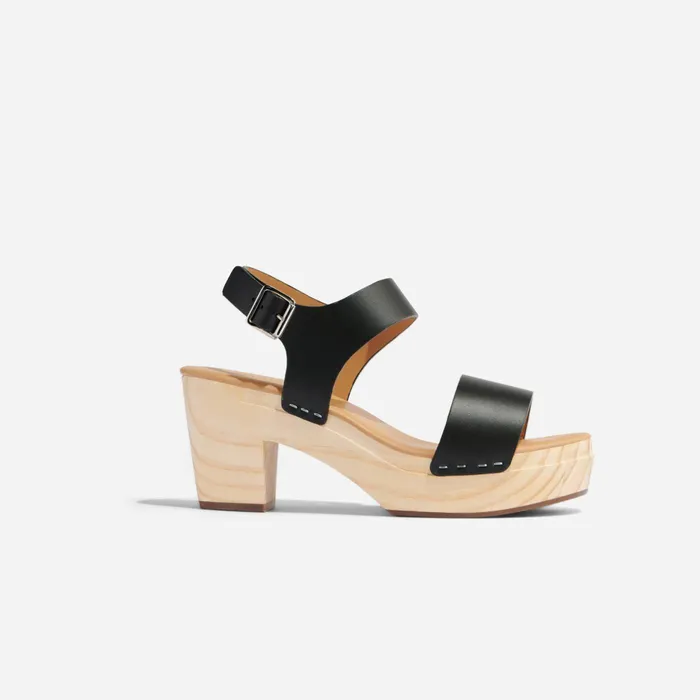 Women Nisolo Heels AllDay Open Toe Clog Black