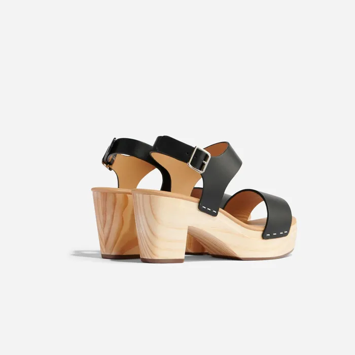 Women Nisolo Heels AllDay Open Toe Clog Black