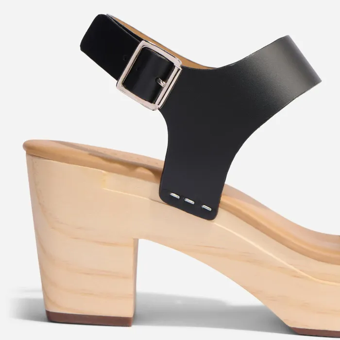 Women Nisolo Heels AllDay Open Toe Clog Black