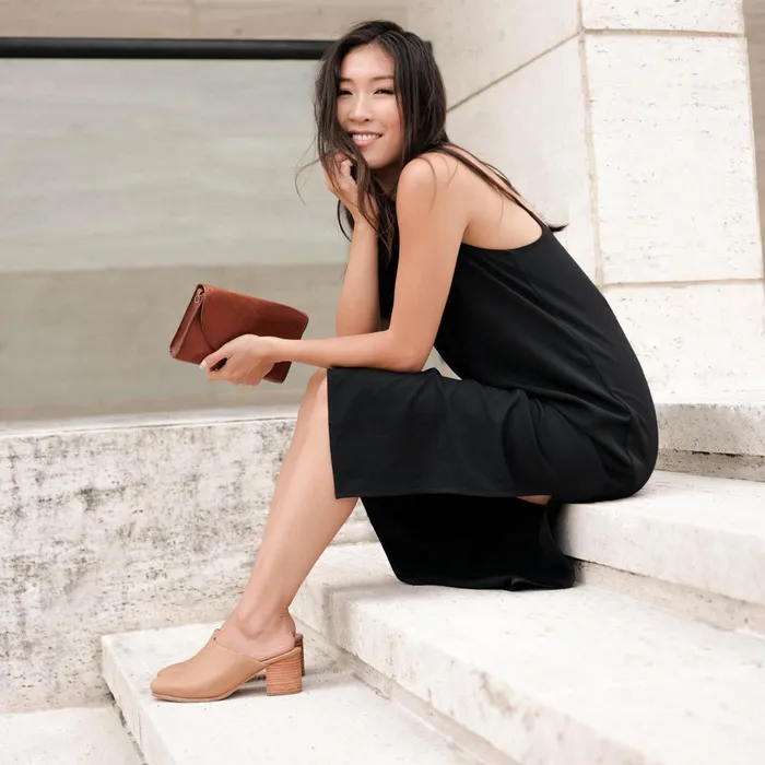 Women Nisolo Loafers and Mules AllDay Heeled Mule Almond