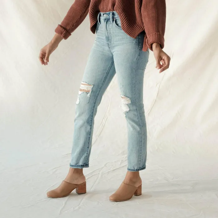 Women Nisolo Loafers and Mules AllDay Heeled Mule Almond
