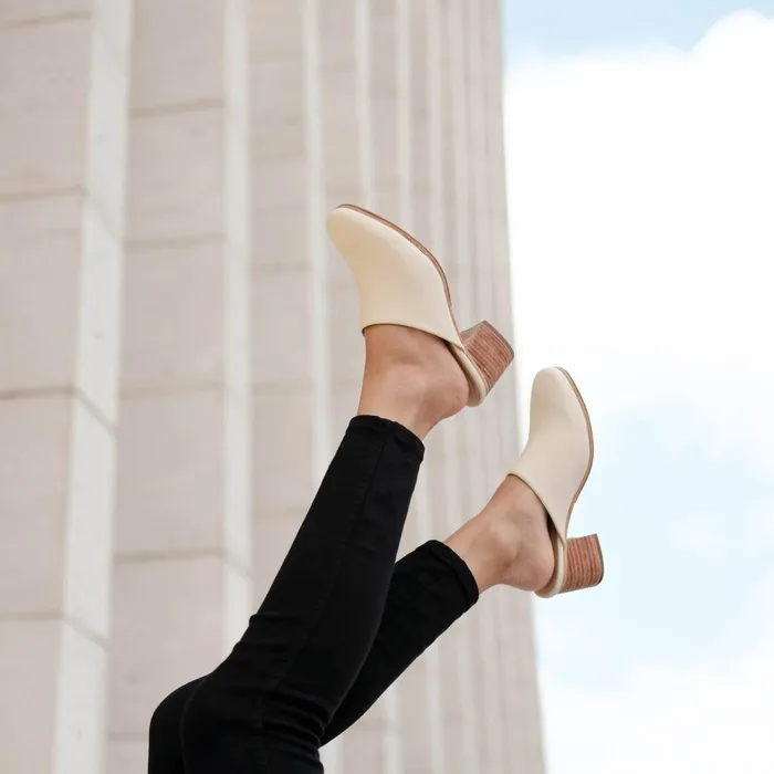 Women Nisolo Loafers and Mules AllDay Heeled Mule Bone