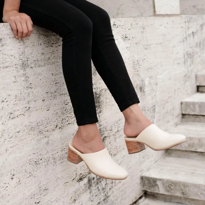Women Nisolo Loafers and Mules AllDay Heeled Mule Bone