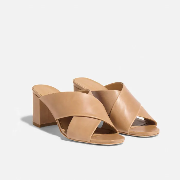 Women Nisolo Loafers and Mules Carina Cross Strap Mule Almond