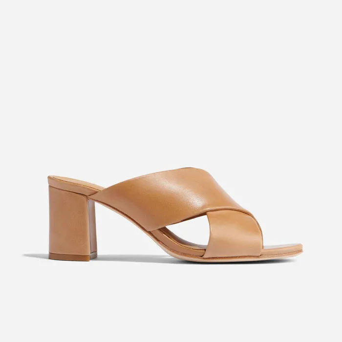 Women Nisolo Loafers and Mules Carina Cross Strap Mule Almond