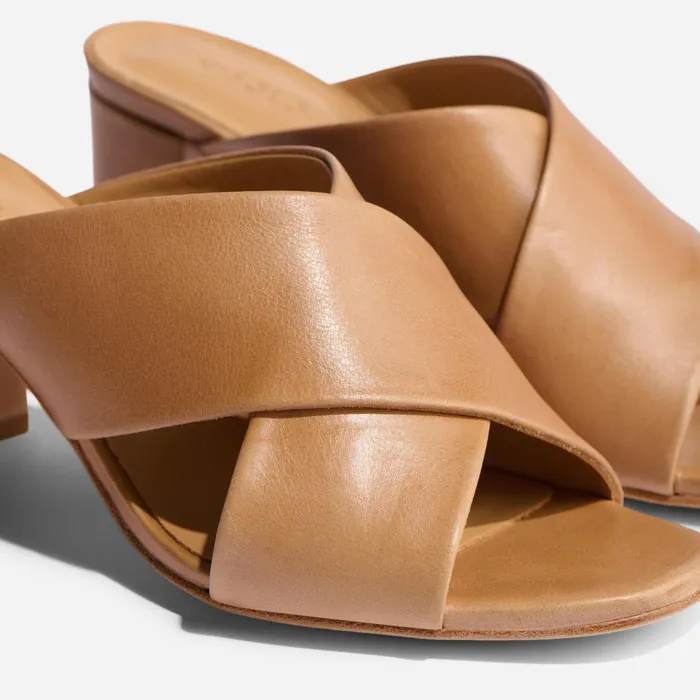 Women Nisolo Loafers and Mules Carina Cross Strap Mule Almond