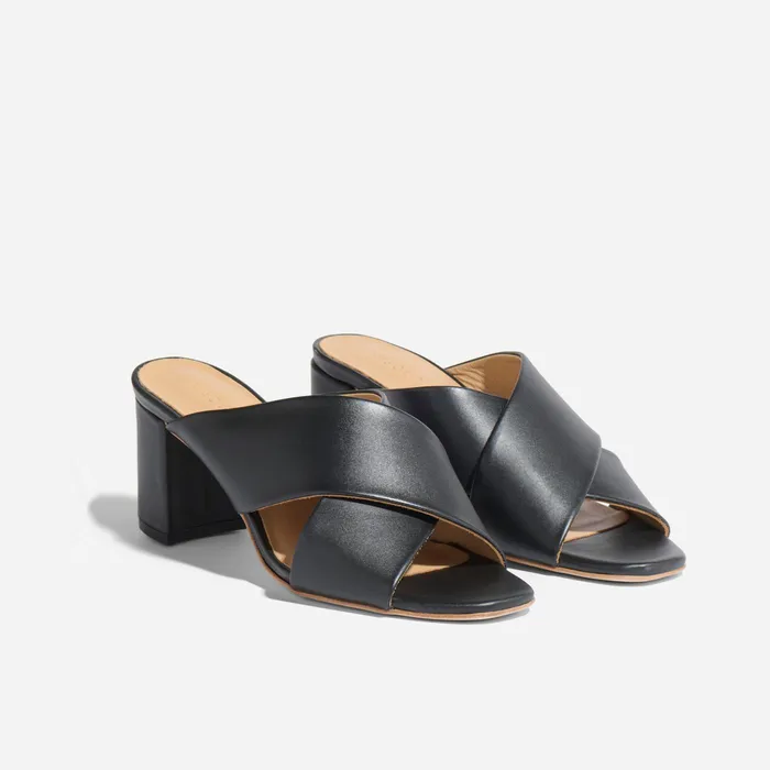 Women Nisolo Loafers and Mules Carina Cross Strap Mule Black