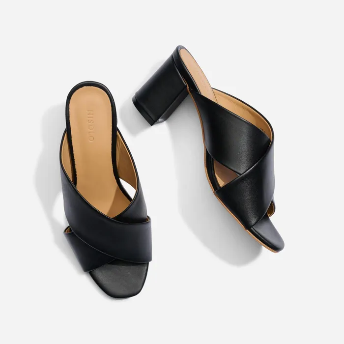 Women Nisolo Loafers and Mules Carina Cross Strap Mule Black