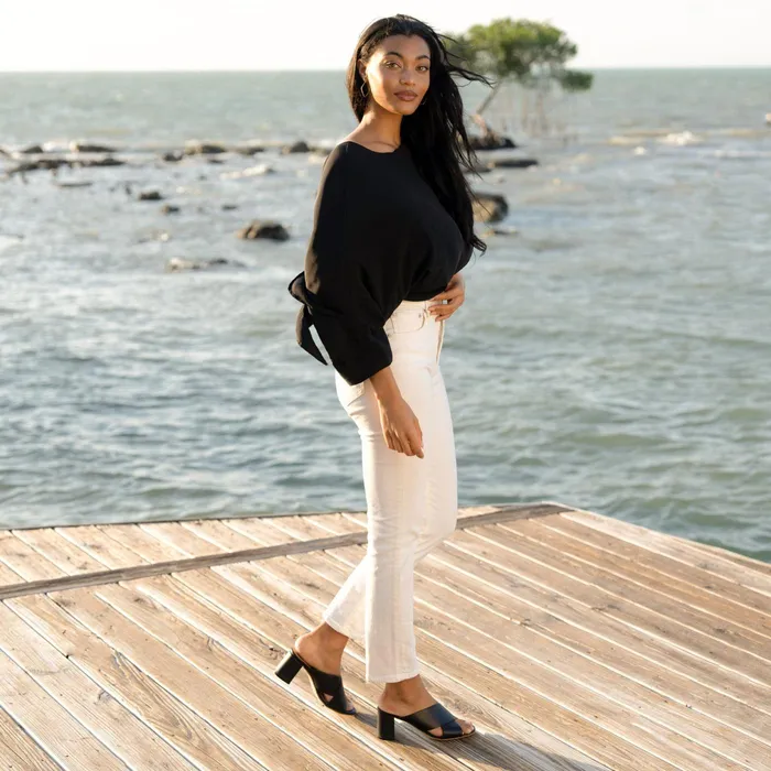 Women Nisolo Loafers and Mules Carina Cross Strap Mule Black