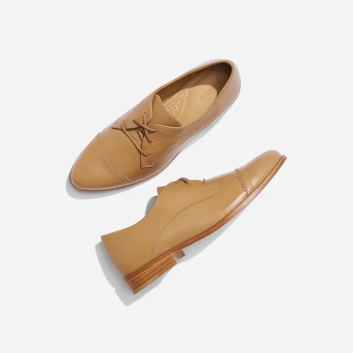 Women Nisolo Loafers and Mules Emilia Cap Toe Oxford Almond