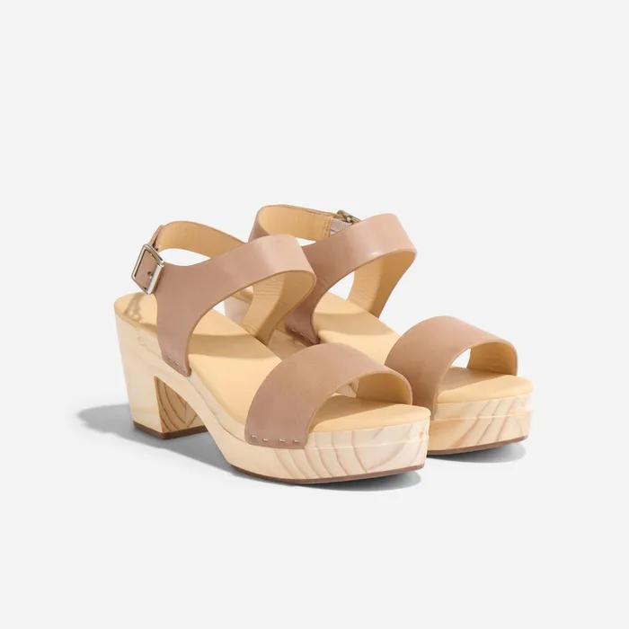 Women Nisolo Sandals AllDay Open Toe Clog Almond