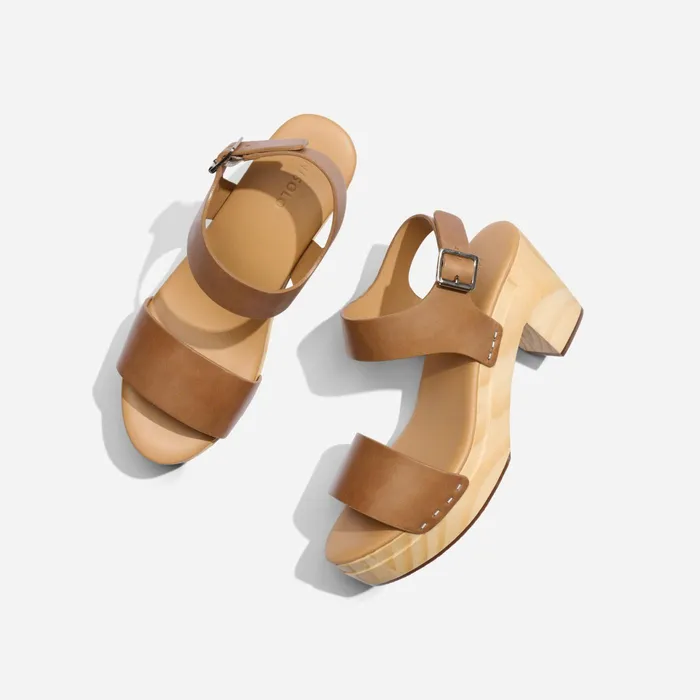 Women Nisolo Sandals AllDay Open Toe Clog Almond