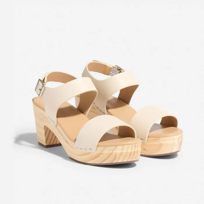 Women Nisolo Sandals AllDay Open Toe Clog Bone
