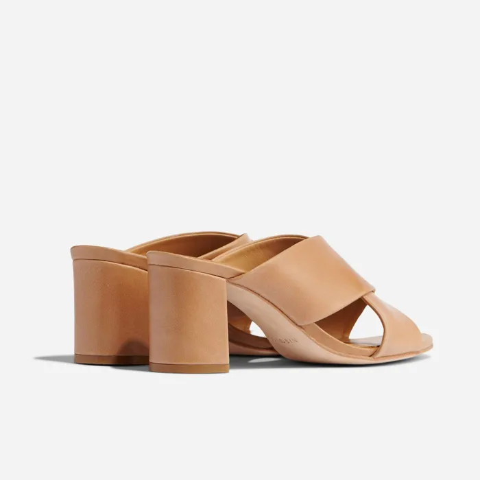 Women Nisolo Sandals Carina Cross Strap Mule Almond