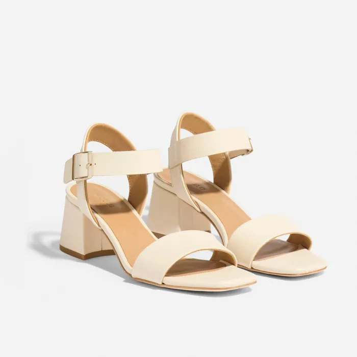 Women Nisolo Sandals Stella GoTo Block Heel Sandal Bone