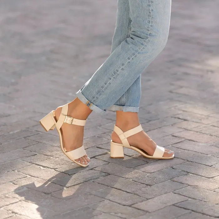Women Nisolo Sandals Stella GoTo Block Heel Sandal Bone