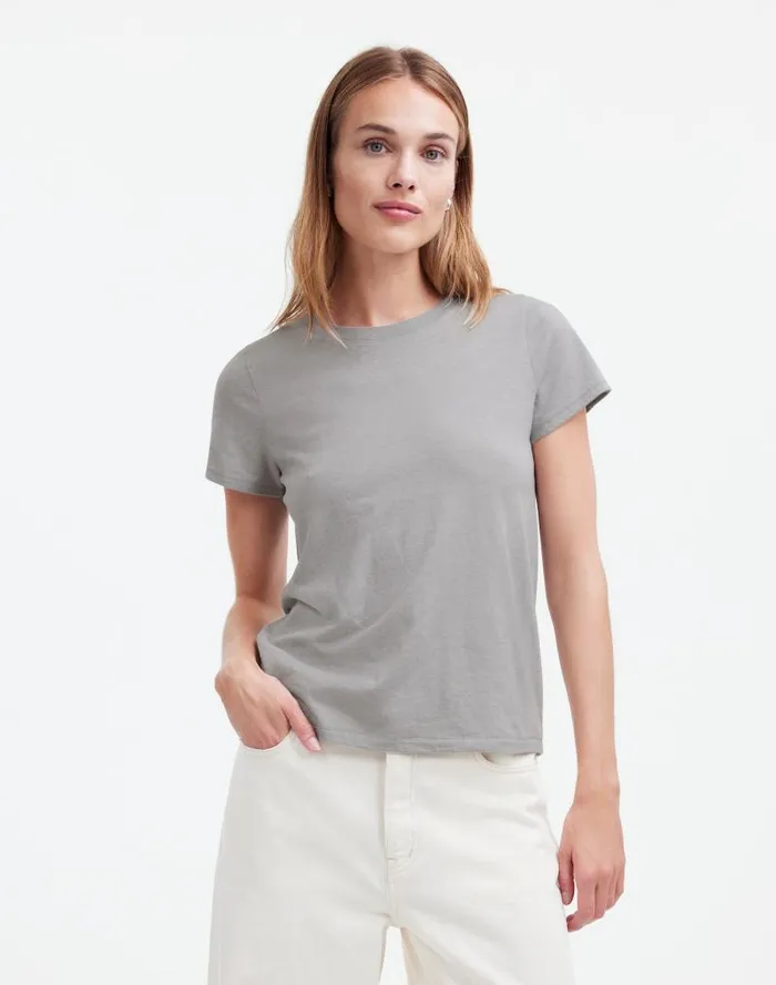 Women Northside Vintage Tee Light Hthr Grey Madewell Tees