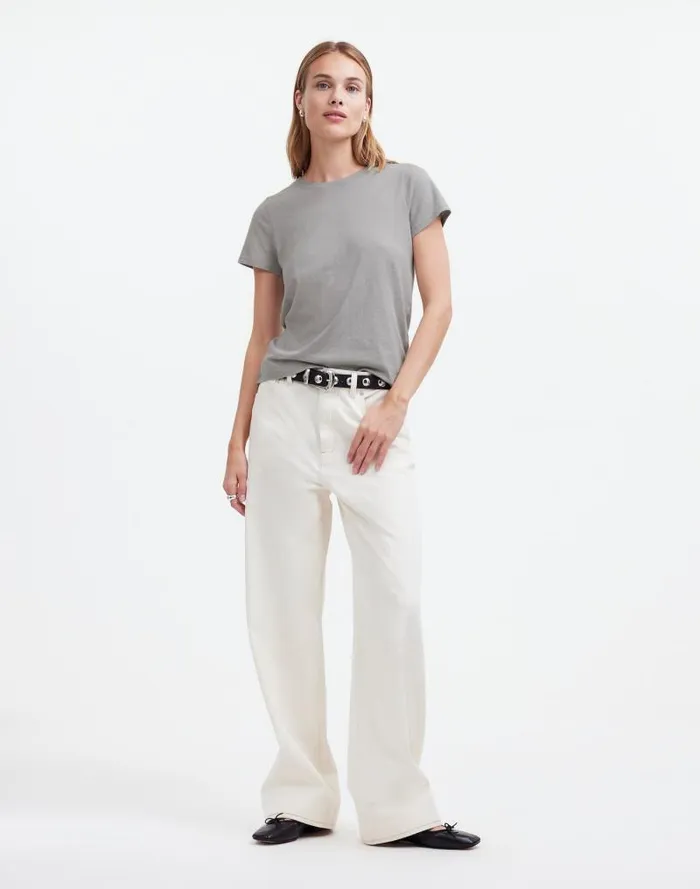 Women Northside Vintage Tee Light Hthr Grey Madewell Tees