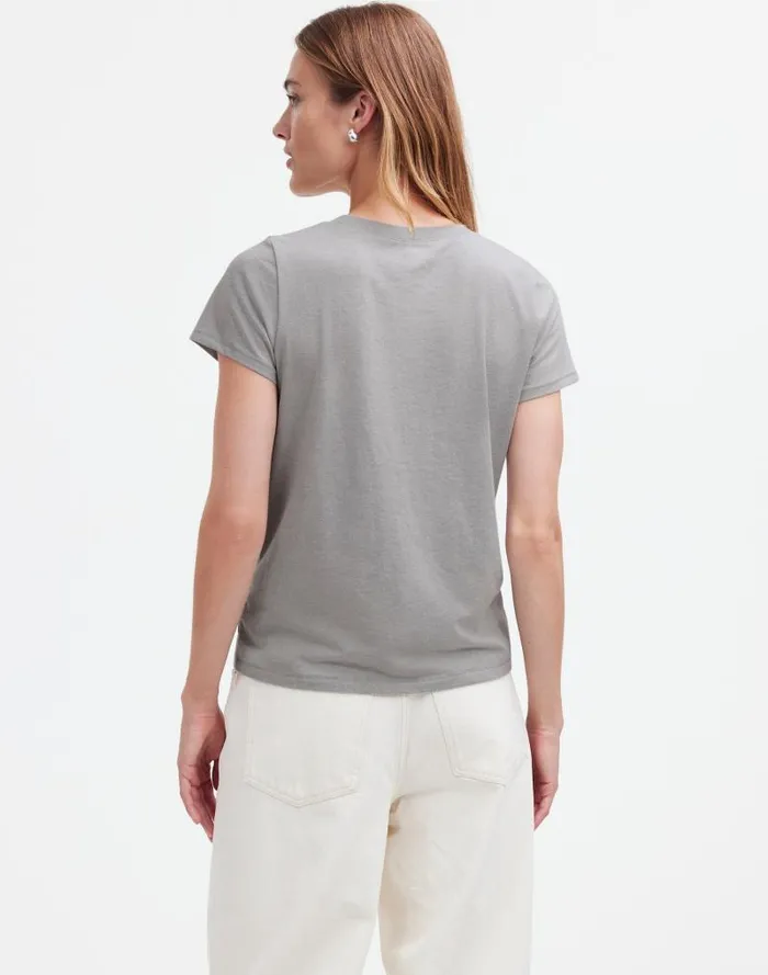 Women Northside Vintage Tee Light Hthr Grey Madewell Tees