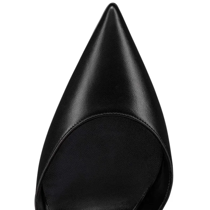 Women O Kate Sling 100 Mm Pumps 8211 Leather 8211 Black Black Christian Louboutin Pumps