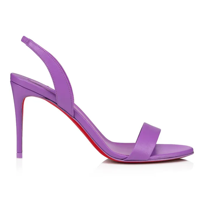 Women O Marylin 85 Mm Sandals 8211 Nappa Leather 8211 Frou Frou Purple Christian Louboutin Sandals and Slides