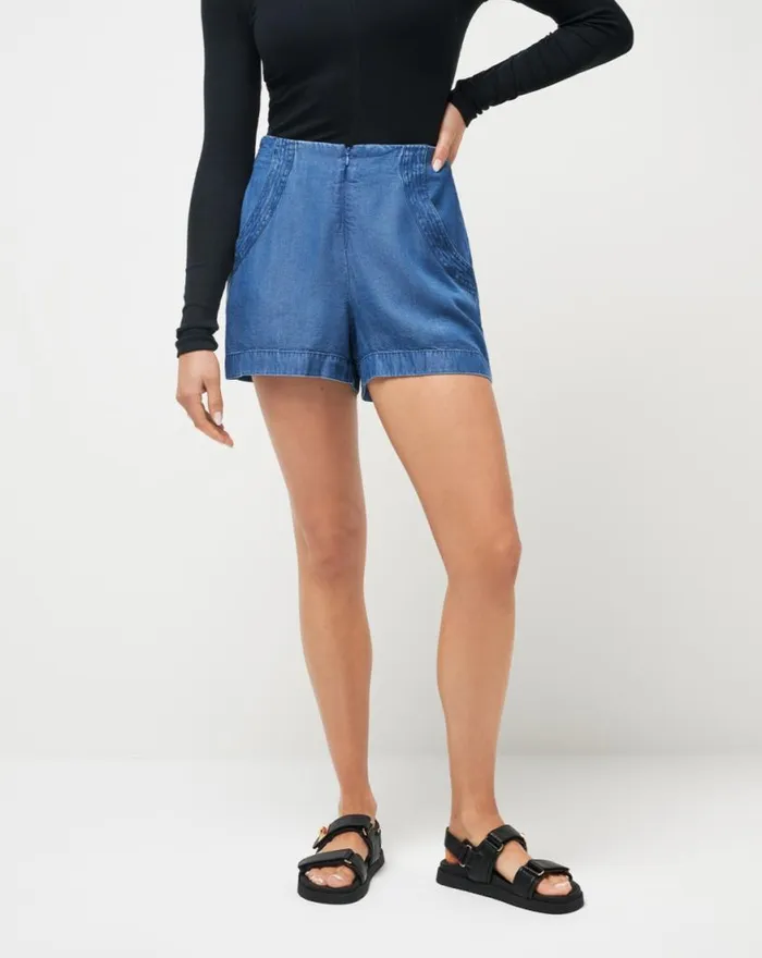 Women OLD HAVANA SHORT Copen Blue TravisMathew Shorts