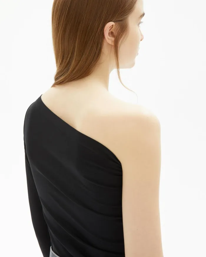 Women One Shoulder Longsleeved Top Black Helmut Lang Tops