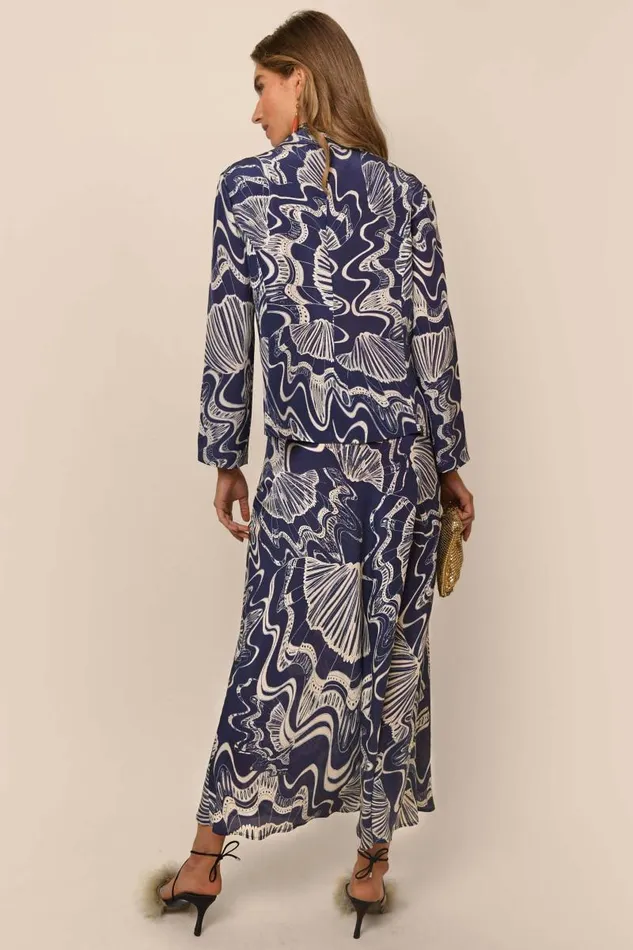 Women Outerwear RIXO Maisie Navy Psychedelic Shell Women Outerwear RIXO Maisie Navy Psychedelic Shell
