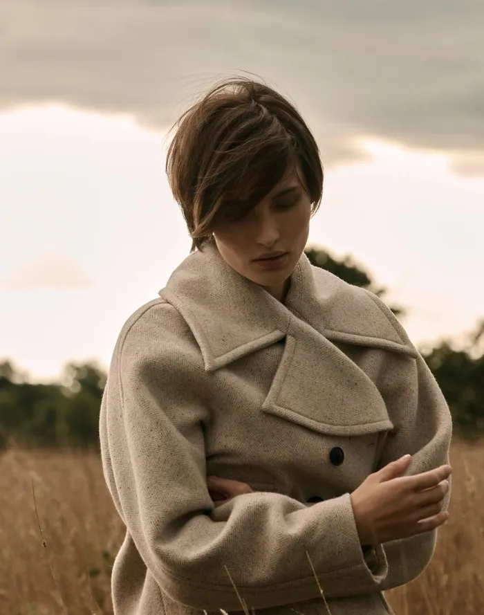 Women OversizedCollar Short Peacoat As Header Oatmeal Madewell Coats Jackets