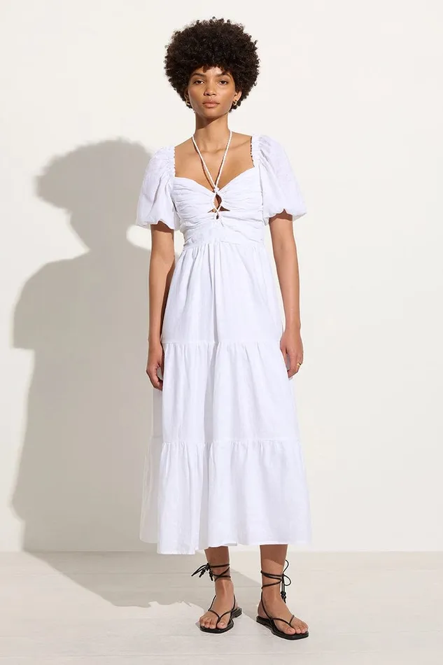 Women Palacio Midi Dress White 8211 Final Sale Faithfull The Brand Dresses
