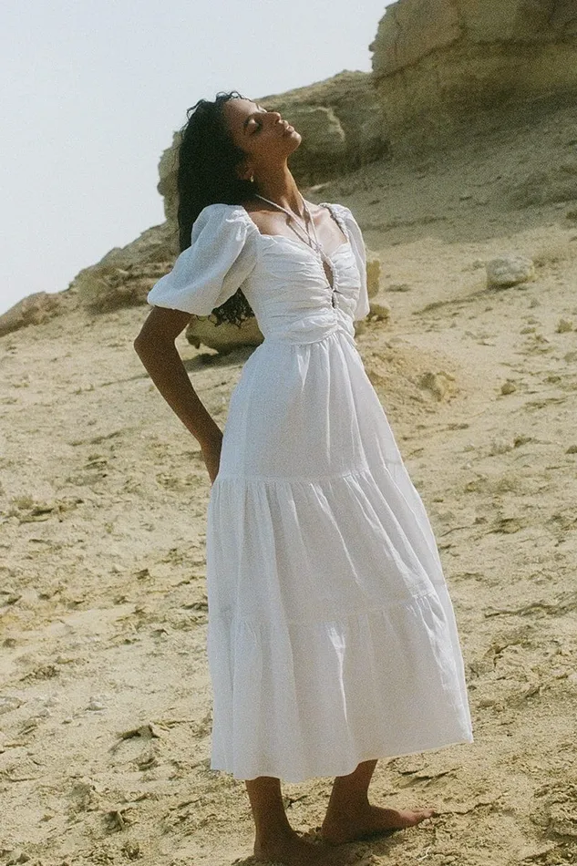 Women Palacio Midi Dress White 8211 Final Sale Faithfull The Brand Dresses Women Palacio Midi Dress White 8211 Final Sale Faithfull The Brand Dresses