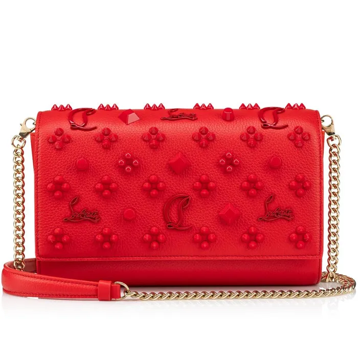Women Paloma Clutch 8211 Grained Calf Leather And Spikes Loubinthesky 8211 Loubi Red Christian Louboutin Shoulder Bags Women Paloma Clutch 8211 Grained Calf Leather And Spikes Loubinthesky 8211 Loubi Red Christian Louboutin Shoulder Bags