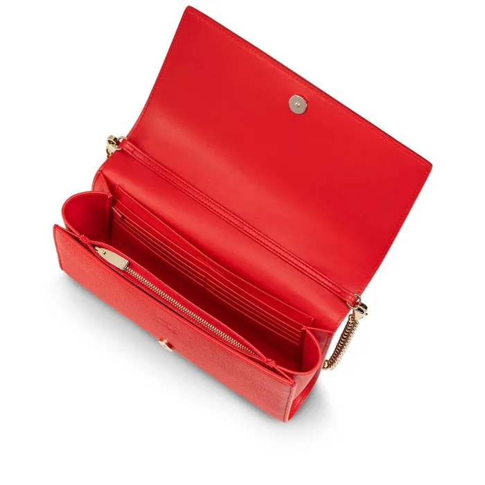 Women Paloma Clutch 8211 Grained Calf Leather And Spikes Loubinthesky 8211 Loubi Red Christian Louboutin Shoulder Bags